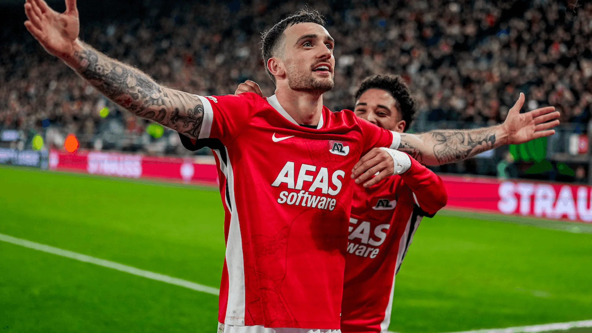 Spelers vieren een overwinning