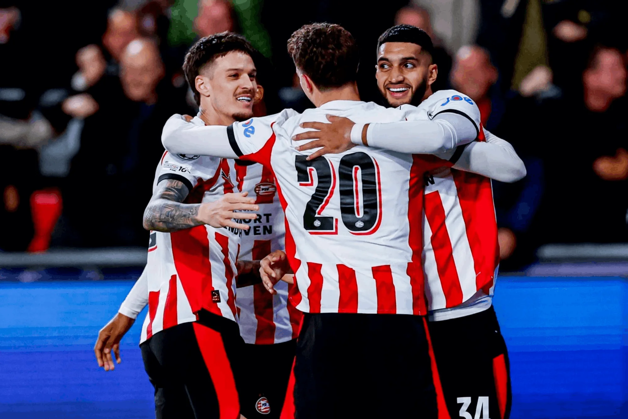 Spelers vieren samen